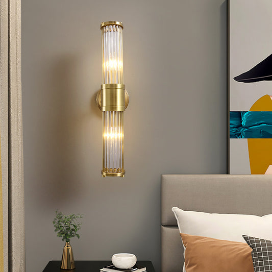 American Retro Copper Bedroom Bedside Wall Lamp Simple