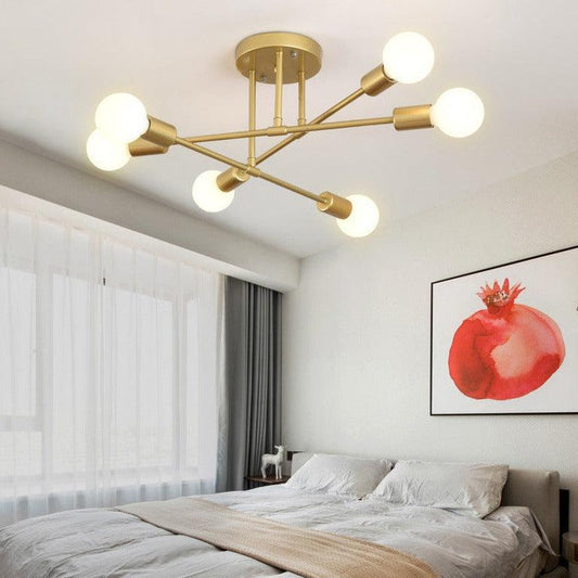 Bedroom Living Room Dining Room 6 Head Ceiling Lights Industrial Wind Iron Art - Enlighten Elegance