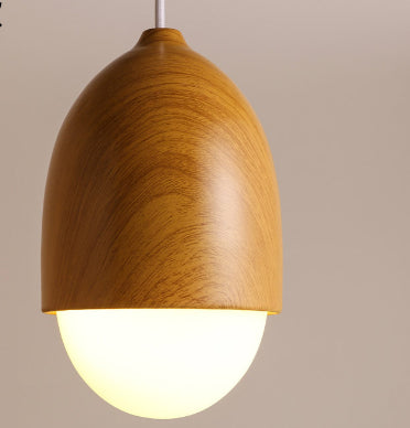 Modern Minimalist Wood-like Nut Chandelier