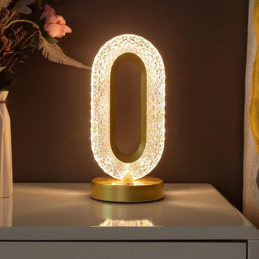 Touch Crystal Table Lamp,Bedside Lamp,Modern Nightstand Lamp Desk Light for Bedroom Living Room - Enlighten Elegance