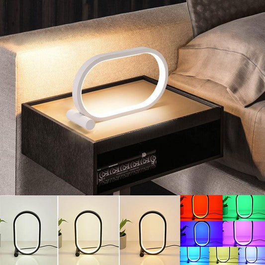 Usb Plug-In Lamp Oval Acrylic Lamp Touch Control Dimmable Modern Simple Creative Night Lamp Bedside Reading Lamp Desk Table Led - Enlighten Elegance
